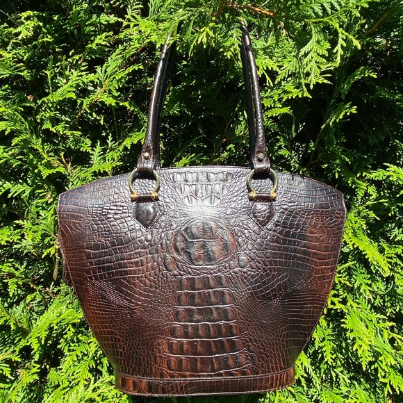 Lopez Taibo crocodile embossed tote shoulder bag - Picture 5 of 11
